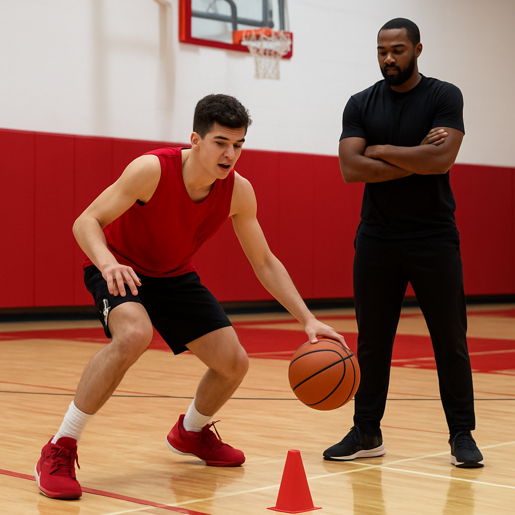 Sesion de entrenamiento de baloncesto - tecnica y tactica
